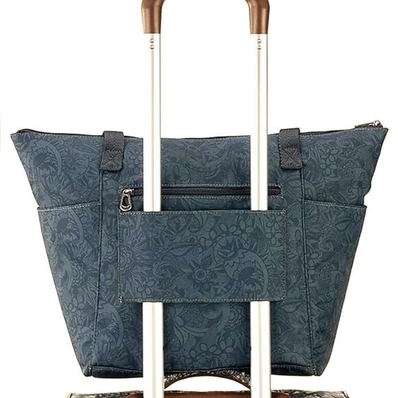 Sakroots Large Travel/Laptop Tote Gray/Black Floral Pattern NWOT - Picture 8 of 12